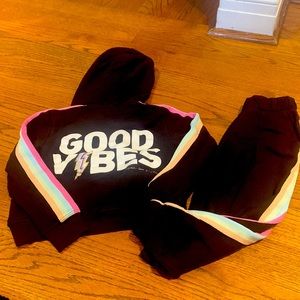 Spiritual Gangster kids matching “Good Vibes” sweatsuit